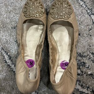 Tahari Nude Ballet Flats